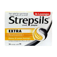 Strepsils Lozenges Extra Honey & Lemon 36 Pack