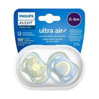 Philips Avent Ultra Air Pacifier 0-6 Months Boy 2 Pack