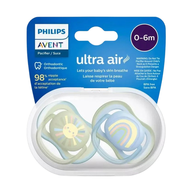 Philips Avent Ultra Air Pacifier 0-6 Months Boy 2 Pack
