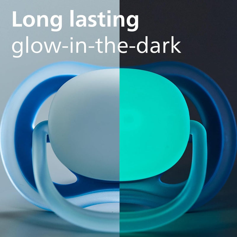 Philips Avent Ultra Air Soother Nighttime 0-6 Months Girl 2 Pack