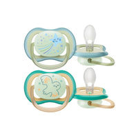 Philips Avent Ultra Air Soother Nighttime 0-6 Months Boy 2 Pack