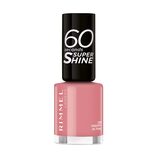 Rimmel 60 Seconds Nail Polish 235 Preppy In Pink 8ml