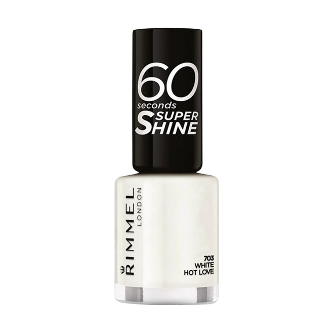Rimmel 60 Seconds Nail Polish 703 White Hot Love 8ml
