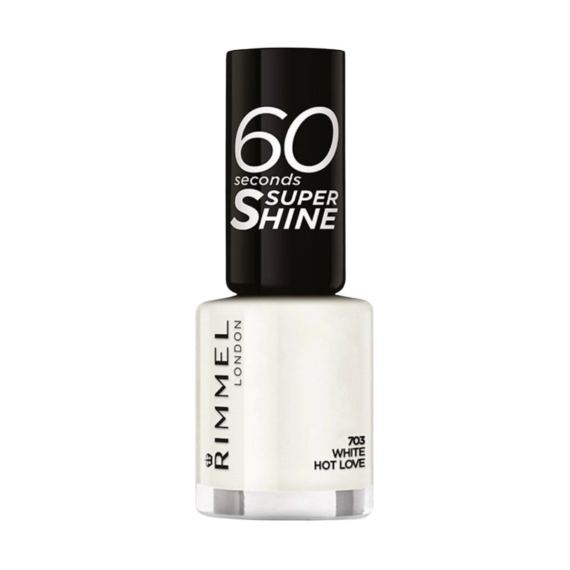 Rimmel 60 Seconds Nail Polish 703 White Hot Love 8ml