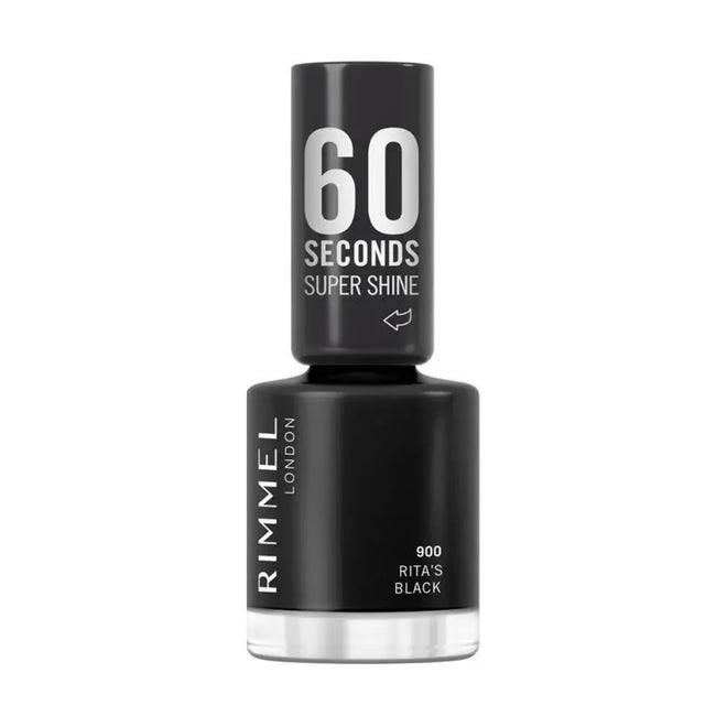 Rimmel 60 Seconds Nail Polish 900 Rita'S Black 8ml