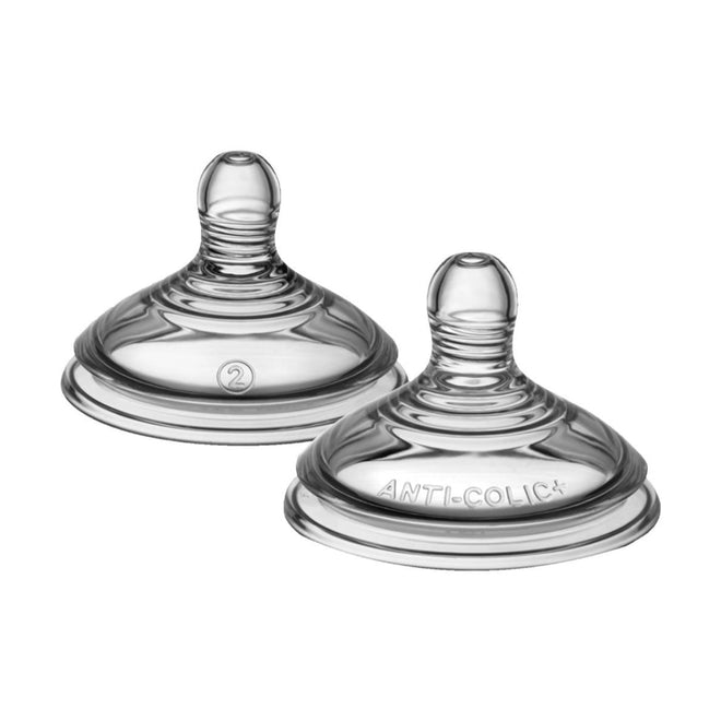 Tommee Tippee Anti Colic Teat Plus Medium Flow 3M+ 2 Pack