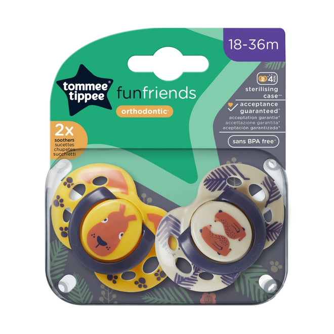 Tommee Tippee Closer to Nature Soothers Orthodontic 18-36M 2 Pack
