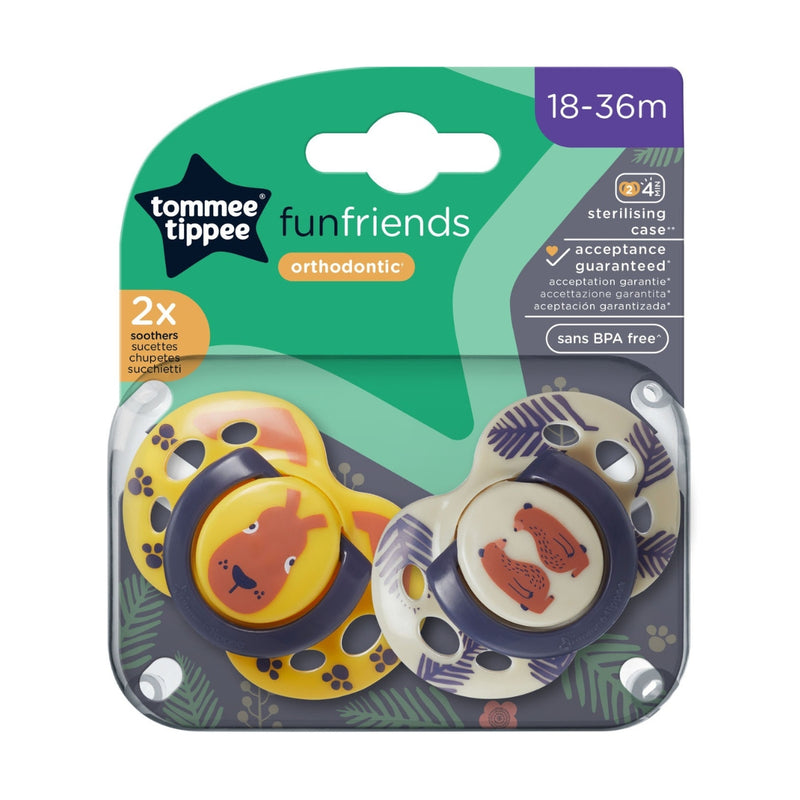 Tommee Tippee Closer to Nature Soothers Orthodontic 18-36M 2 Pack