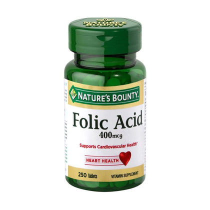 Natures Bounty Folic Acid 400mcg 250 Tablets - Chemist Warehouse UAE