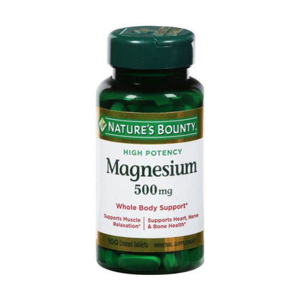 Natures Bounty Magnesium Oxide 500mg 100 Tablets - Chemist Warehouse UAE