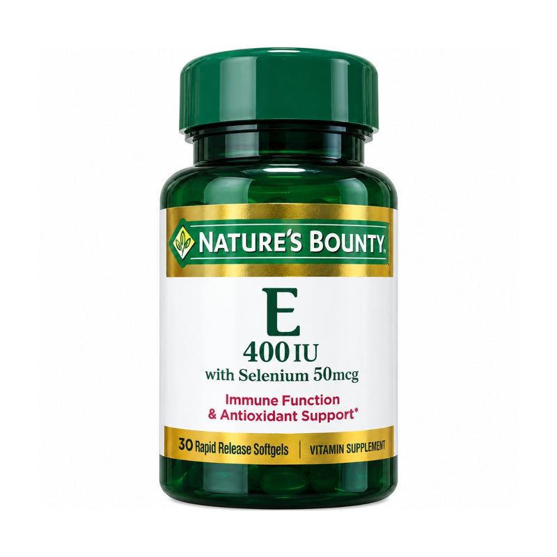 Natures Bounty Vitamin E 400IU 50mcg With Selenium 30 Softgel - Chemist Warehouse UAE