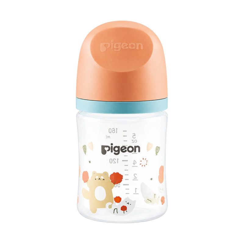 Pigeon SofTouch Plastic Bottle Decorated 0 Months+ Bear 160ml