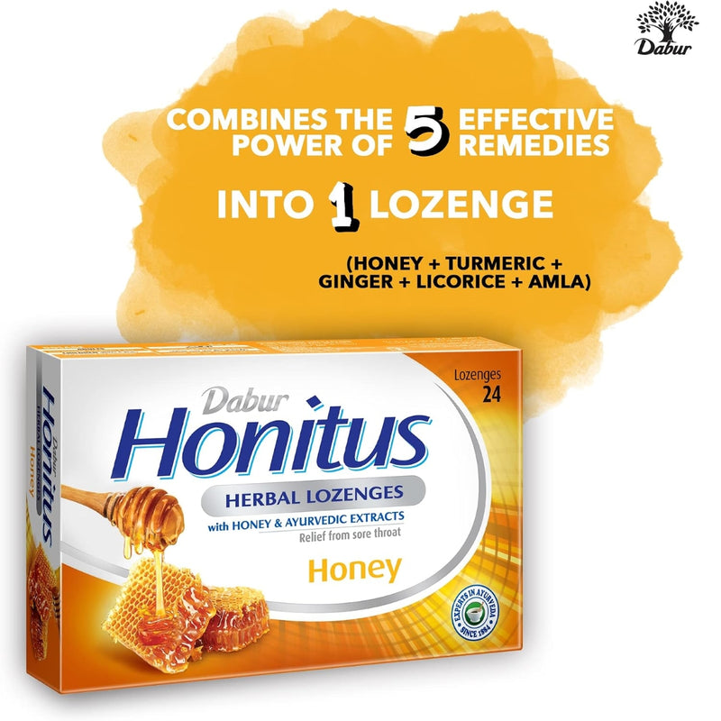 Dabur Honitus Herbal Honey 24 Lozenges