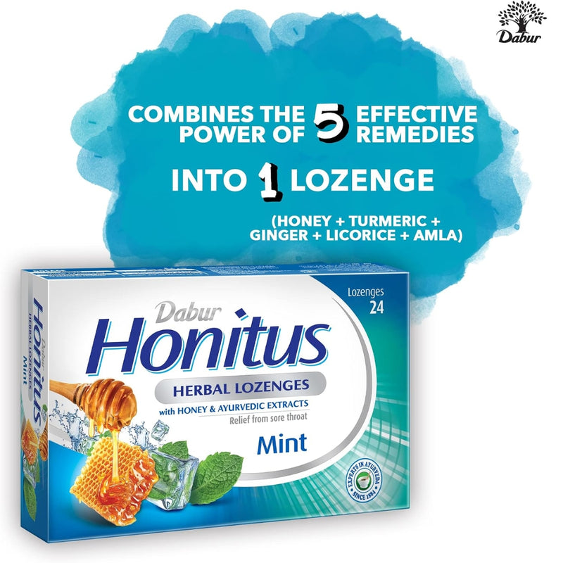 Dabur Honitus Herbal Mint  24 Lozenges