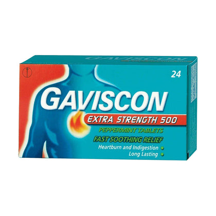 Gaviscon EX Peppermint 500mg 24 Tablets