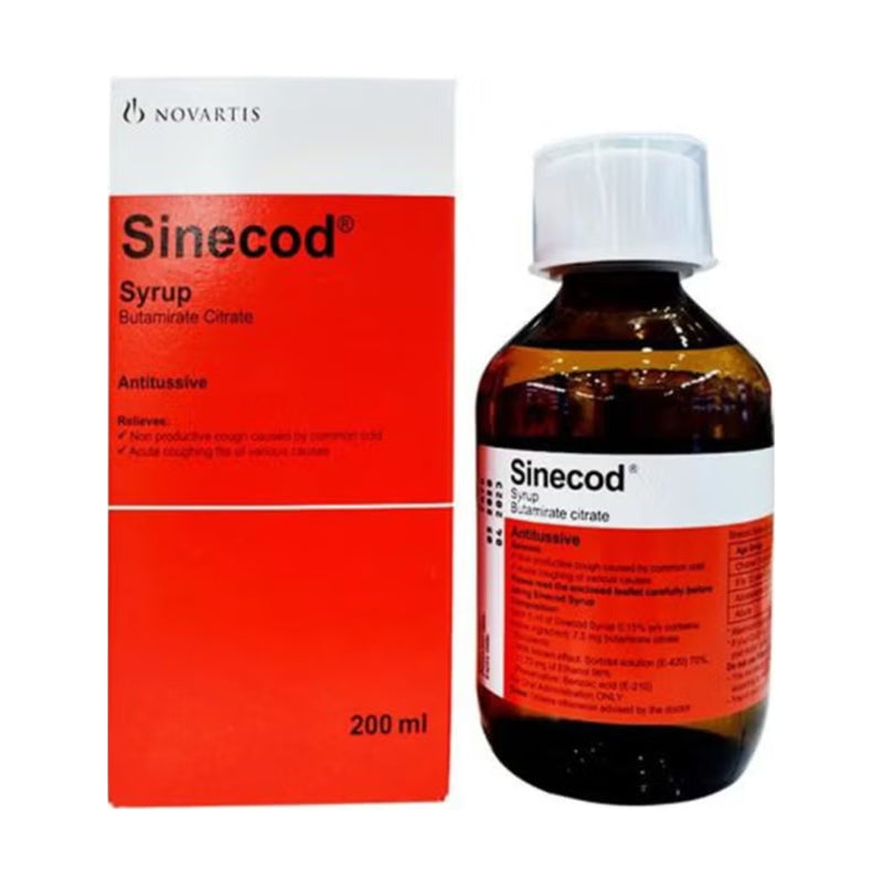 Sinecod 0.15% شراب 200 مل
