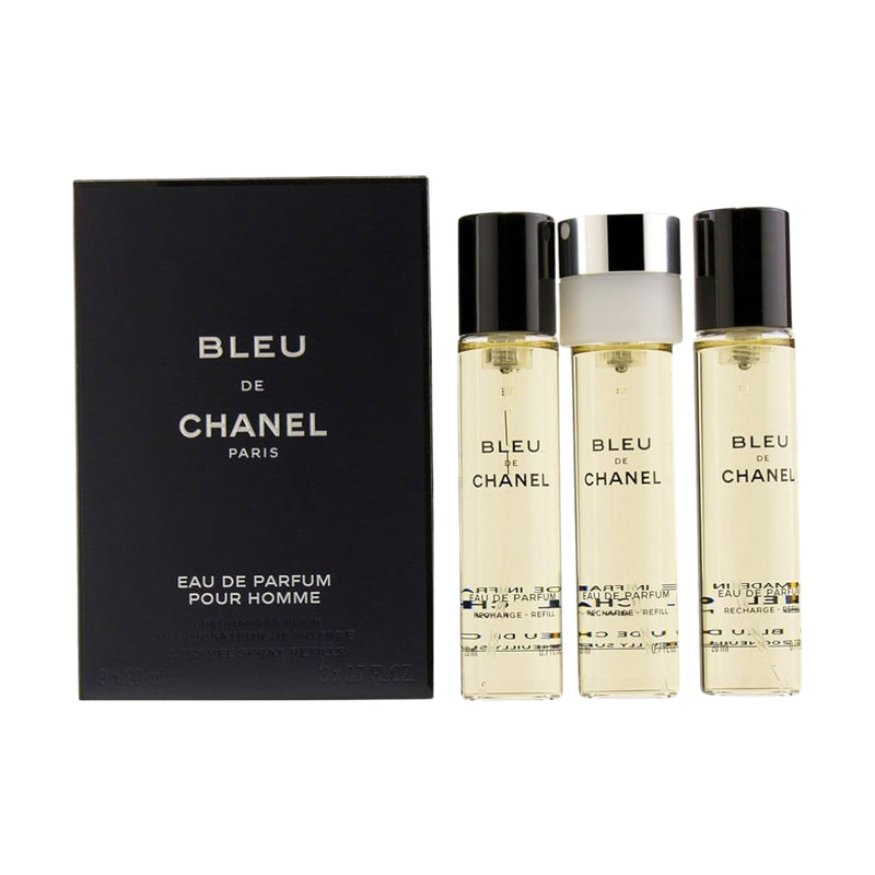 Chanel Bleu De Chanel Pour Homme Eau de Parfum 20 ml x 3 Refill Travel Spray
