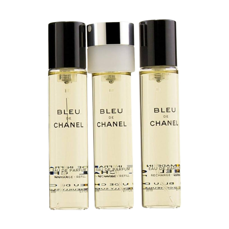 Chanel Bleu De Chanel Pour Homme Eau de Parfum 20 ml x 3 Refill Travel Spray