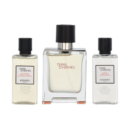 Hermes Terre D'Hermes Eau de Toilette 50ml + After Shave Lotion 40ml + Hair & Body Shower Gel 40ml Gift Set