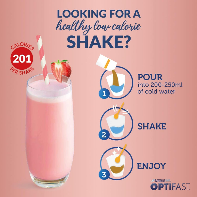 Optifast Very Low Calorie Diet Shake Strawberry Flavor 636g