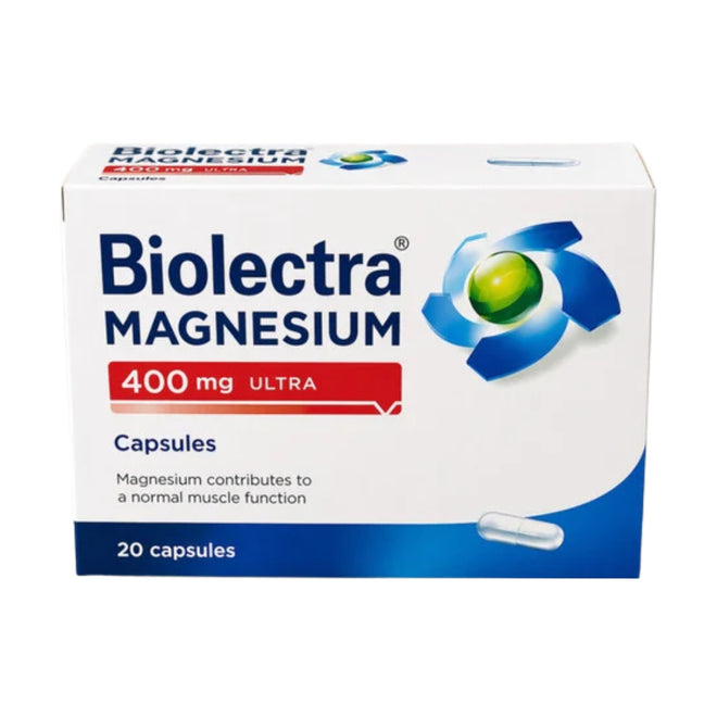 Biolectra Magnesium 400mg Ultra 20 Capsules