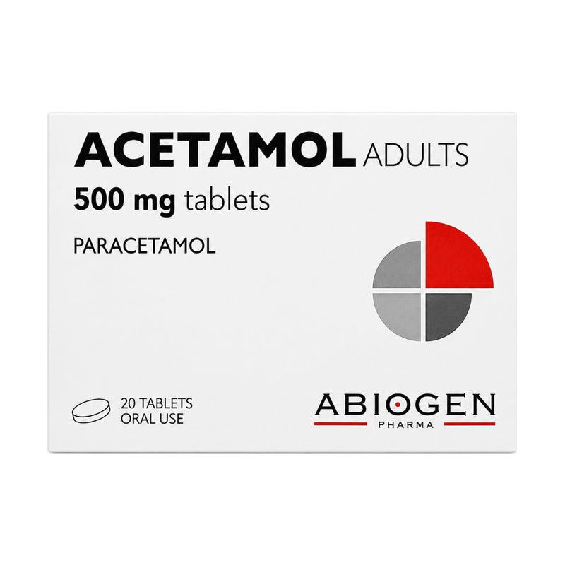 Acetamol Adults 500mg 20 Tablets