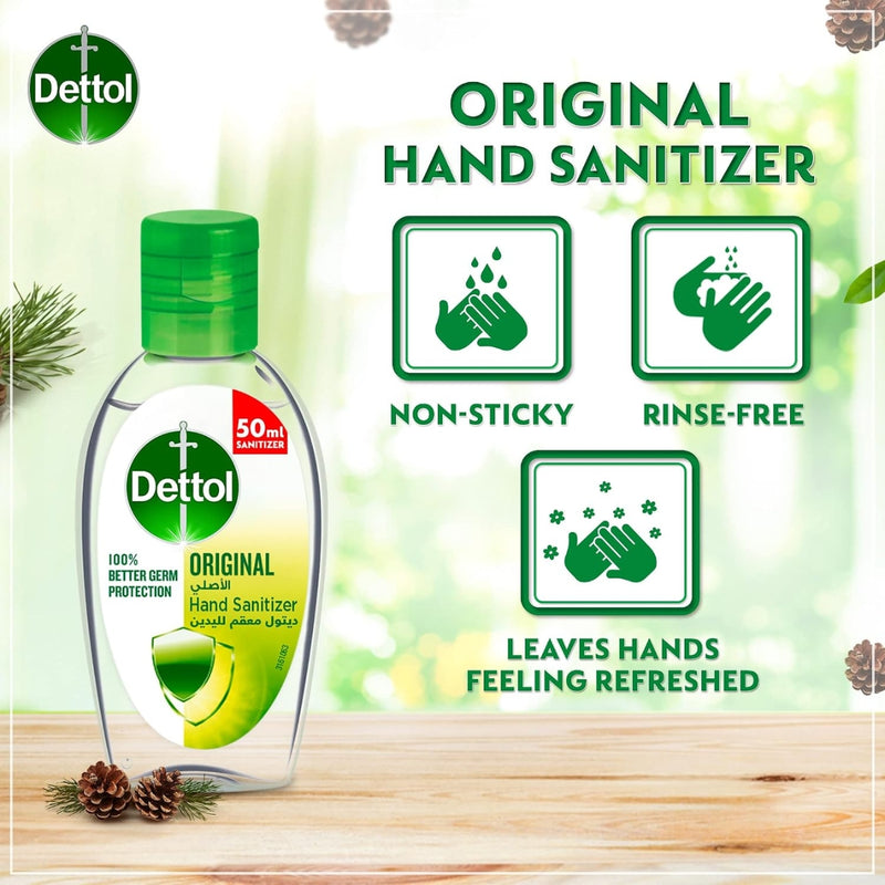 Dettol Antibacterial Hand Sanitizer Gel Original 50ml
