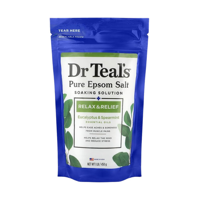 Dr Teals Pure Epsom Salt Soaking Solution Relax & Relief 450g