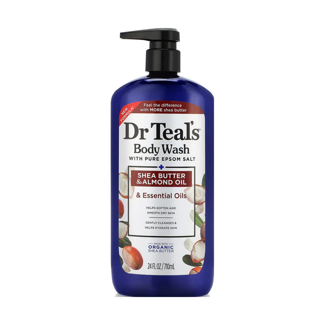 Dr Teals Body Wash With Pure Epsom Salt Shea Butter & Almond Oil 710ml