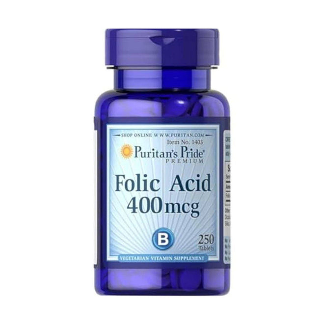 Puritans Pride Folic Acid 400mcg 250 Tablets