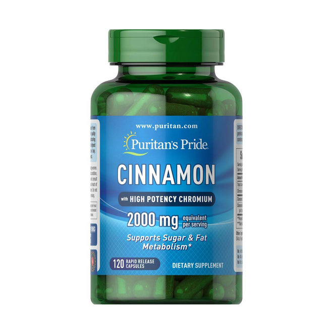 Puritans Pride Cinnamon Complex With High Potency Chromium 60 Capsules