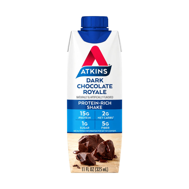 Atkins Protein Rich Shake Ready To Drink Dark Chocolate Royale 325ml