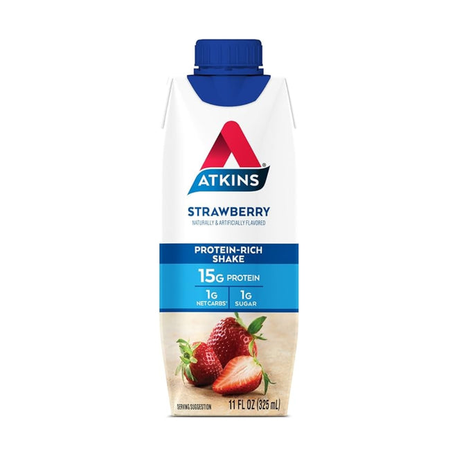 Atkins Protein Rich Shake Ready To Drink Strawberry 325ml