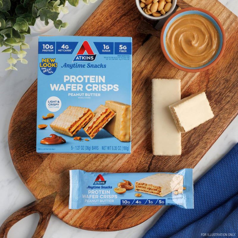 Atkins Snack Protein Wafer Crisps Peanut Butter 36g