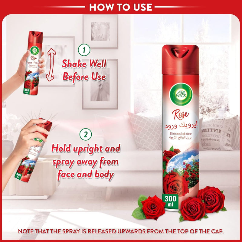 Air Wick Air Freshener Aerosol Spray Rose 300ml