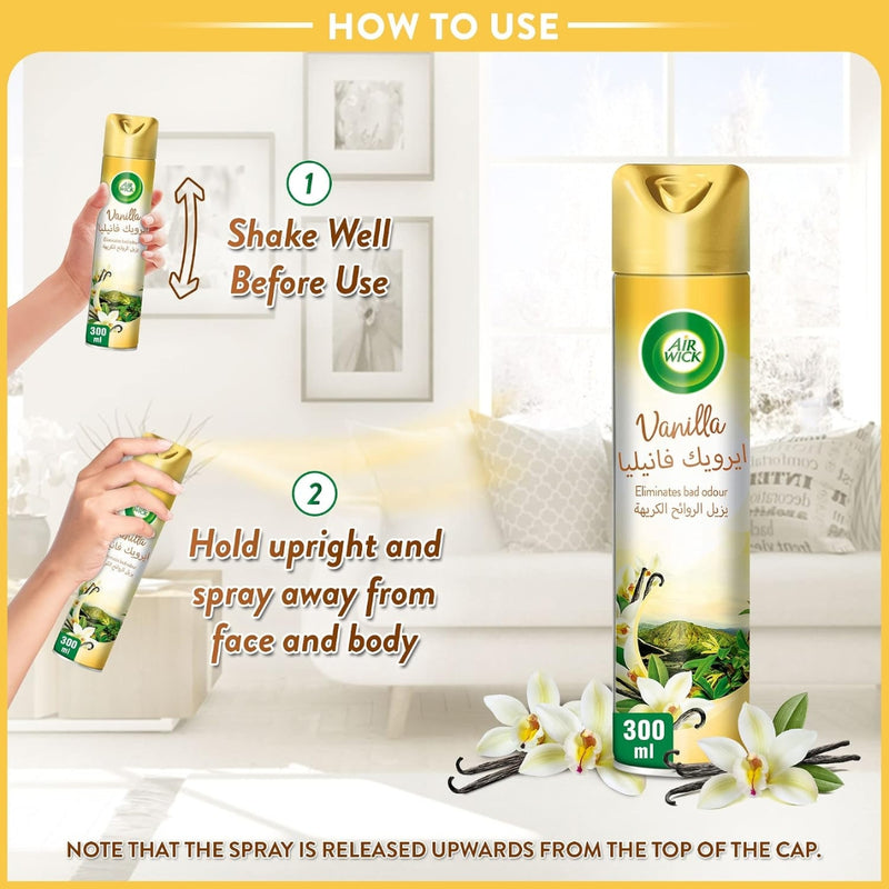 Air Wick Air Freshener Aerosol Spray Vanilla 300ml