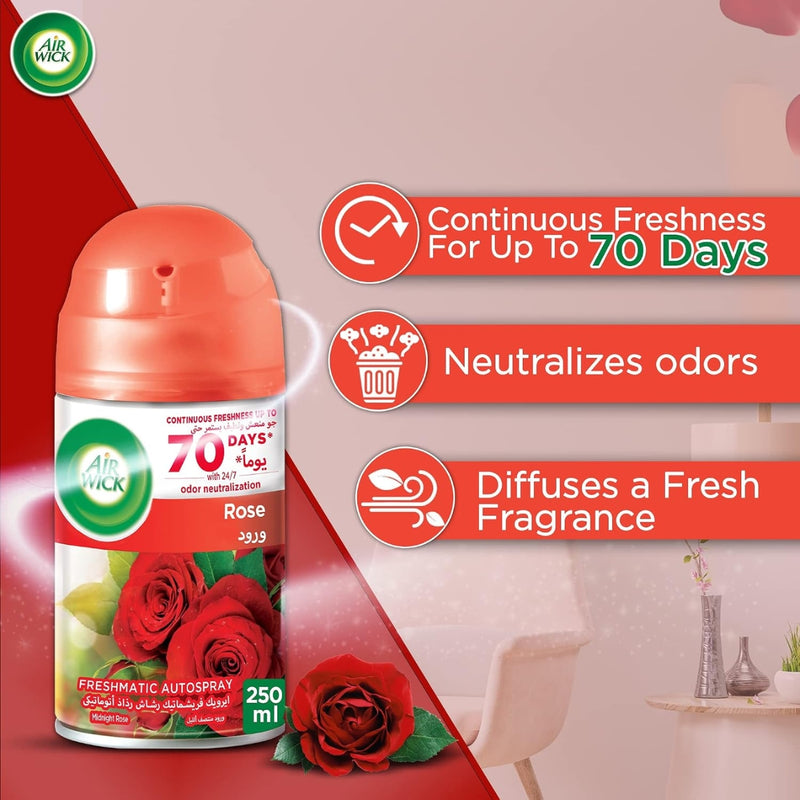 Air Wick Air Freshener Freshmatic Automatic Spray Kit Midnight Rose