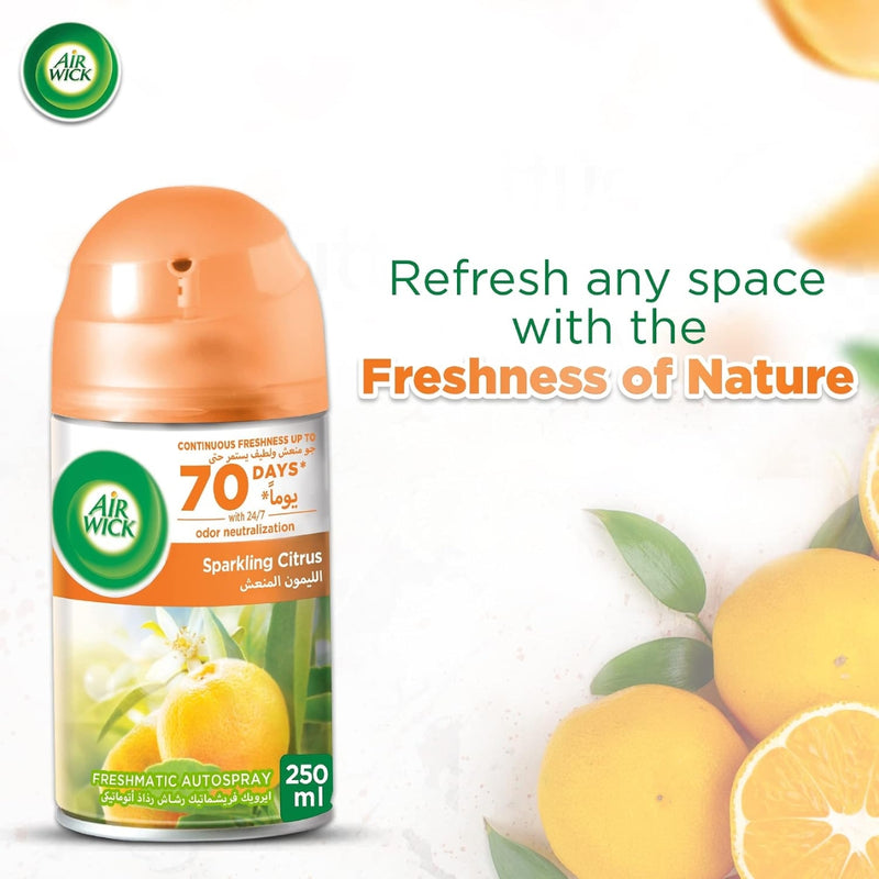 Air Wick Air Freshener Freshmatic Automatic Spray Refill Sparkling Citrus 250ml