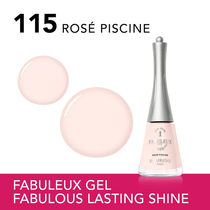Bourjois Fabuleux Gel Nail Polish 115 Rose Piscine 9ml