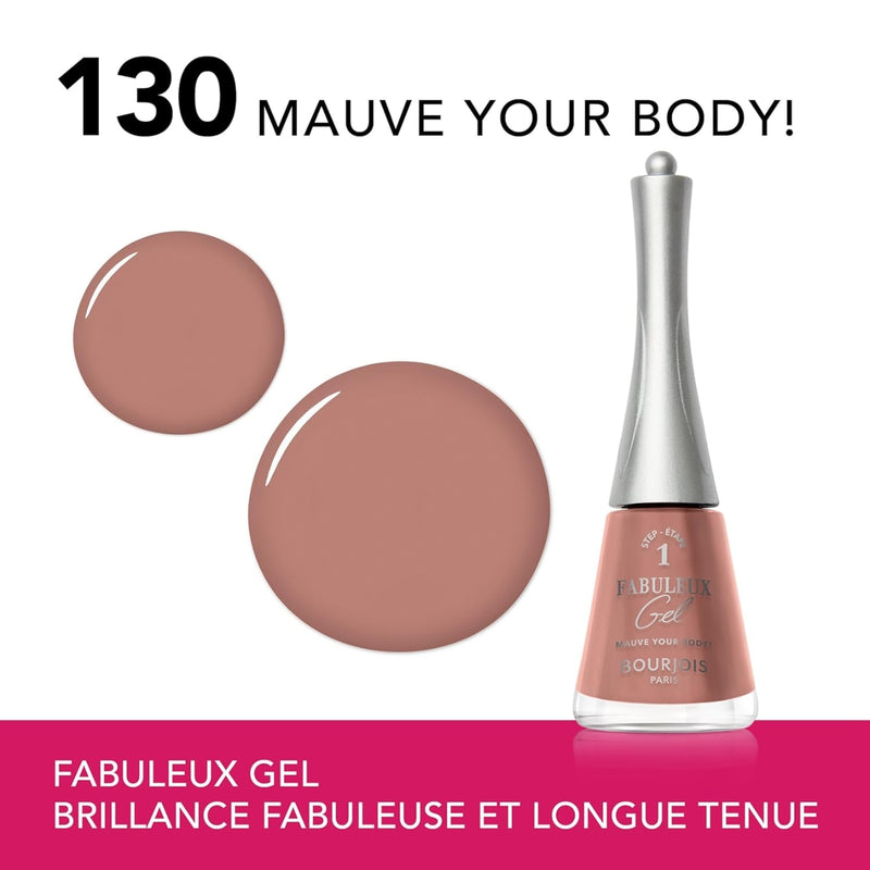 Bourjois Fabuleux Gel Nail Polish 130 Mauve Your Body 9ml