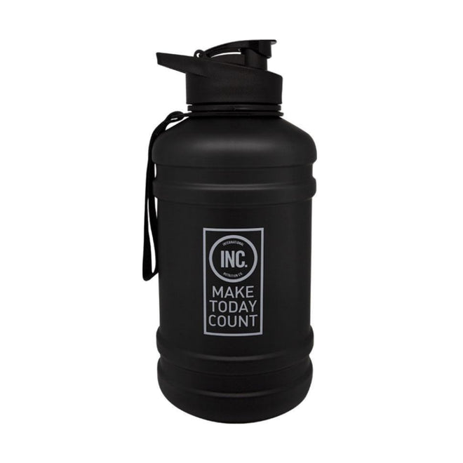 INC Water Bottle Flip Top Matte Black 2.2L