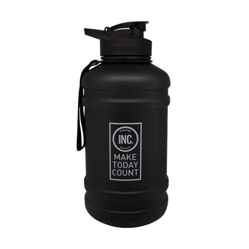 INC Water Bottle Flip Top Matte Black 2.2L