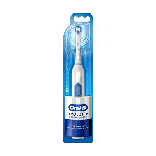 Oral B Toothbrush Battery Powered Revolution White