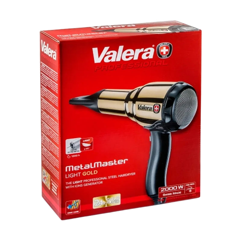 Valera Hair Dryer Swiss Metal Master Light Gold 24K Gold Plated