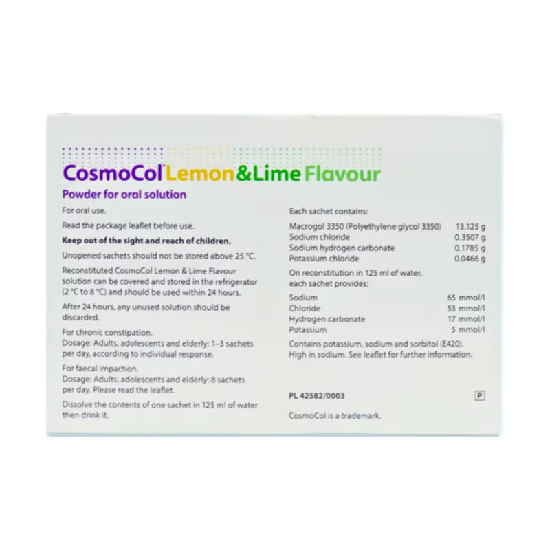 CosmoCol Oral Solution Lemon & Lime 13.8g 20 Sachets