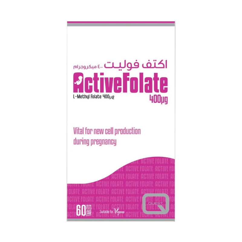 Quest ActiveFolate L-methyl Folate 400mcg 60 Tablets