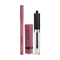 Bourjois Lip Trio Lip Liner + Velvet the Lipstick + Gloss Fabuleux Promo Set