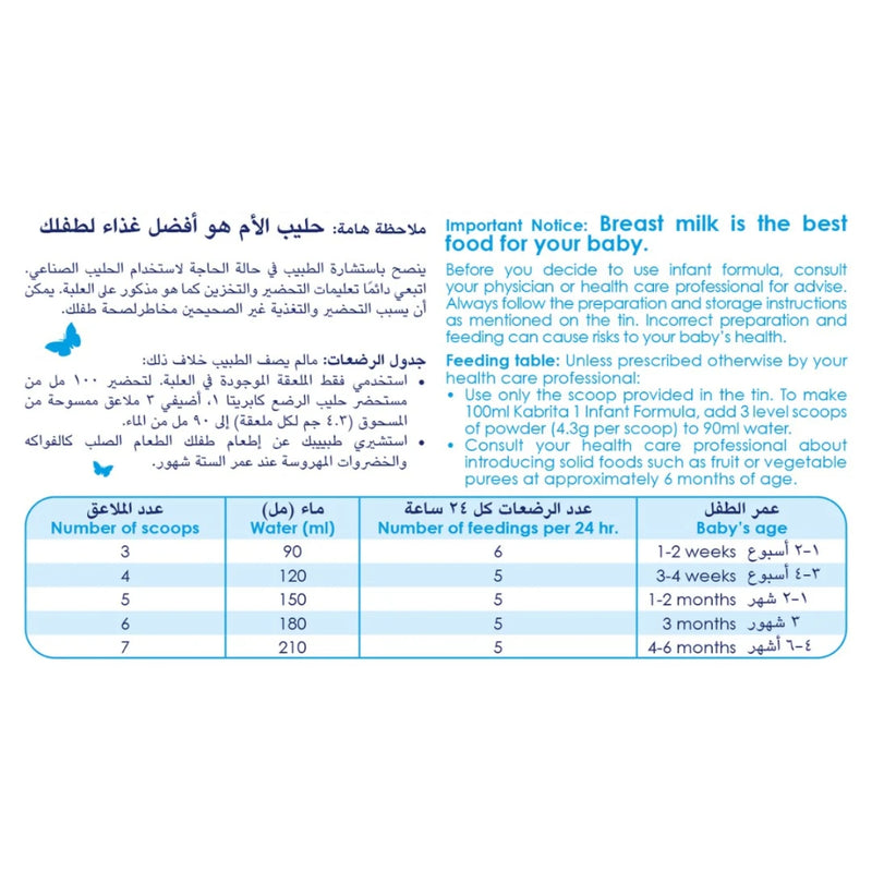 Kabrita Infant Formula Stage 1 (0-6 Months) 400g