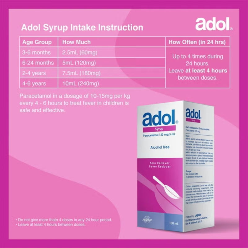 Adol 120mg/5ml Syrup 100ml