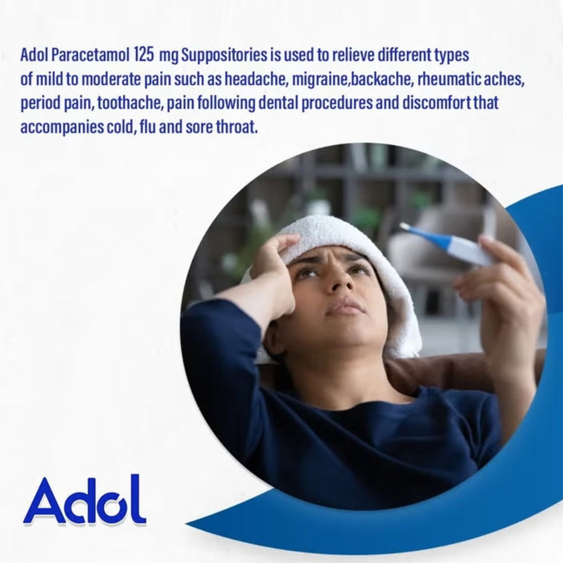 Adol 125mg Rectal Suppositories 10 Strips